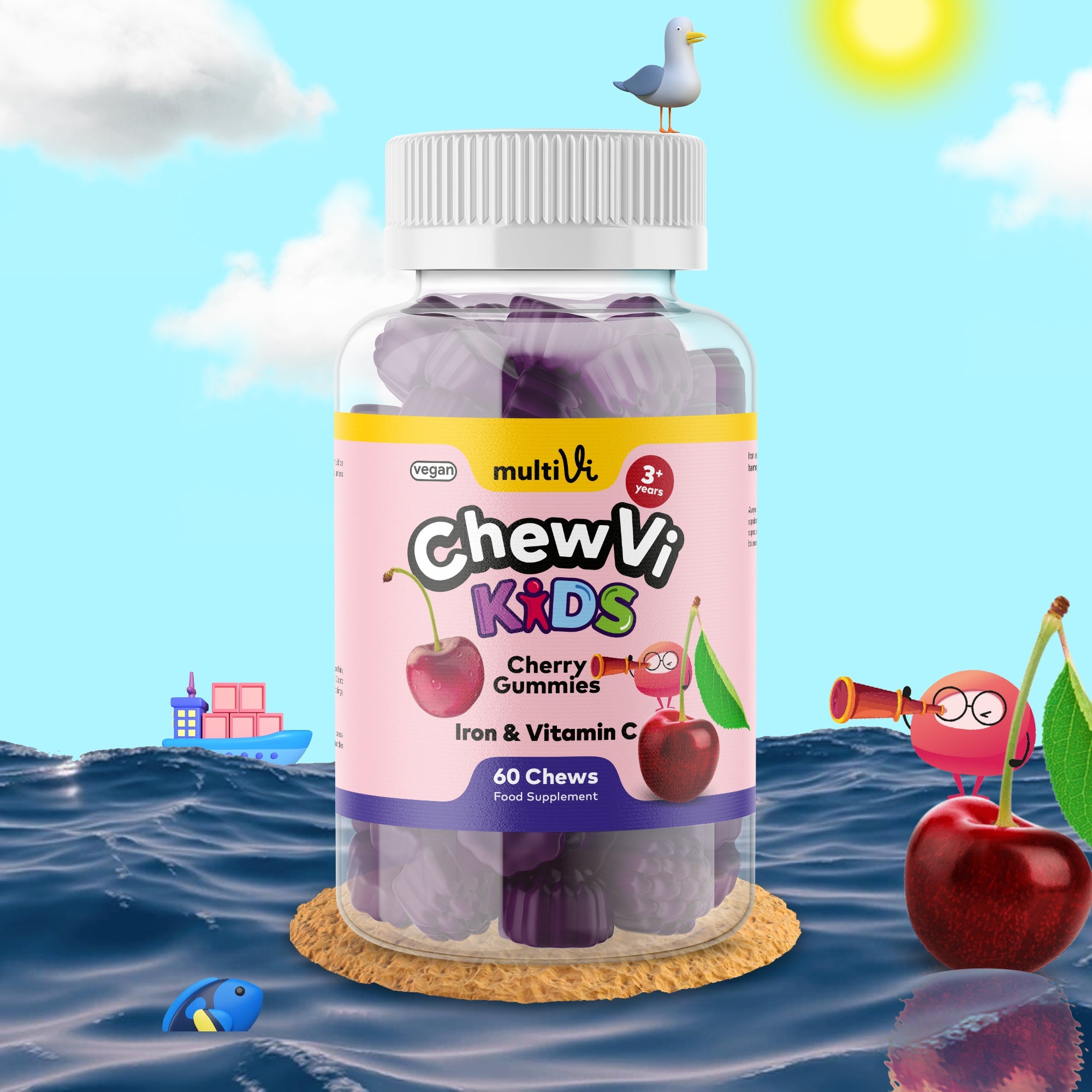Gummies Enfants Fer & Vitamine C – Énergie, Croissance & Immunité