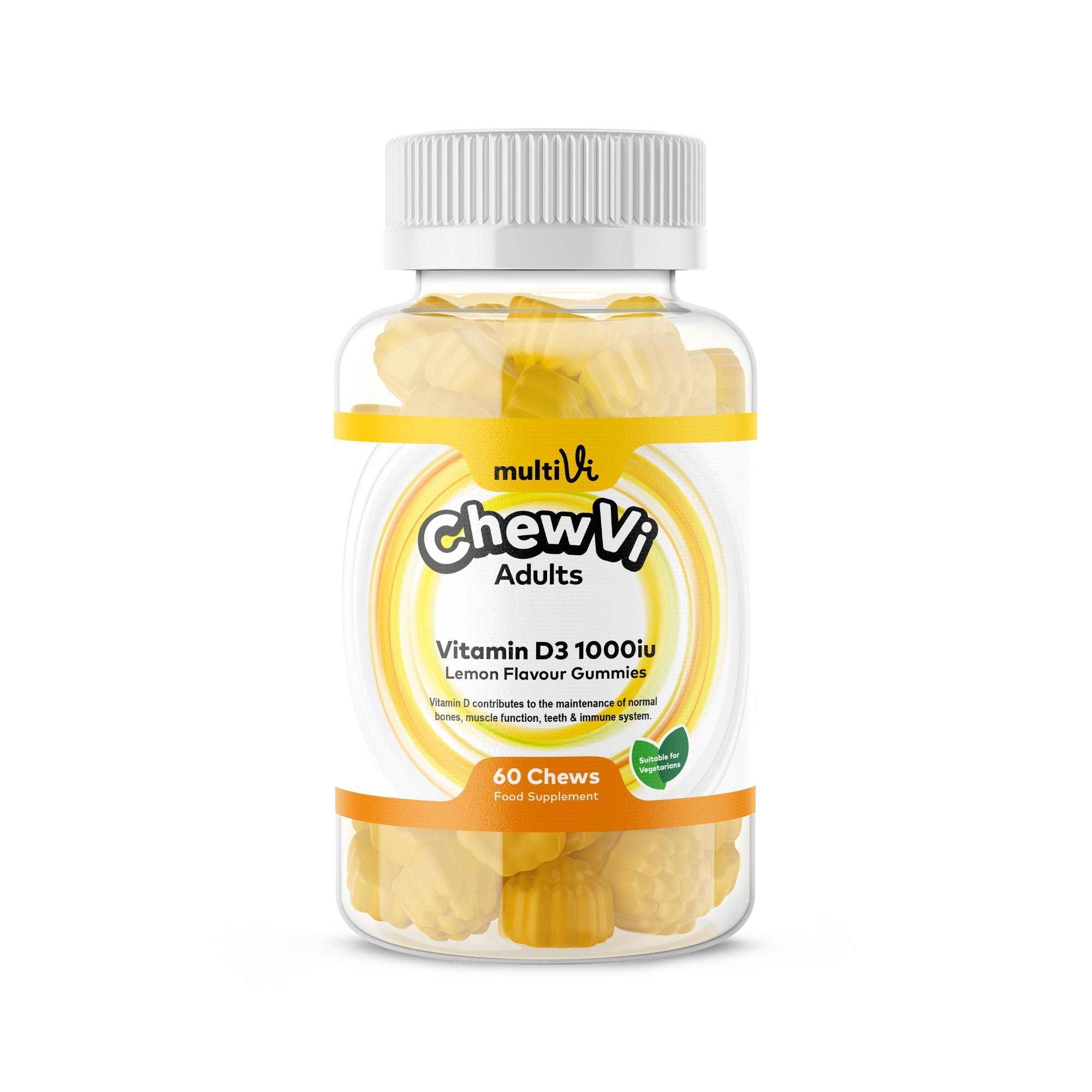 Gummies Vitamine D3 1000 UI – Citron – Immunité & Os