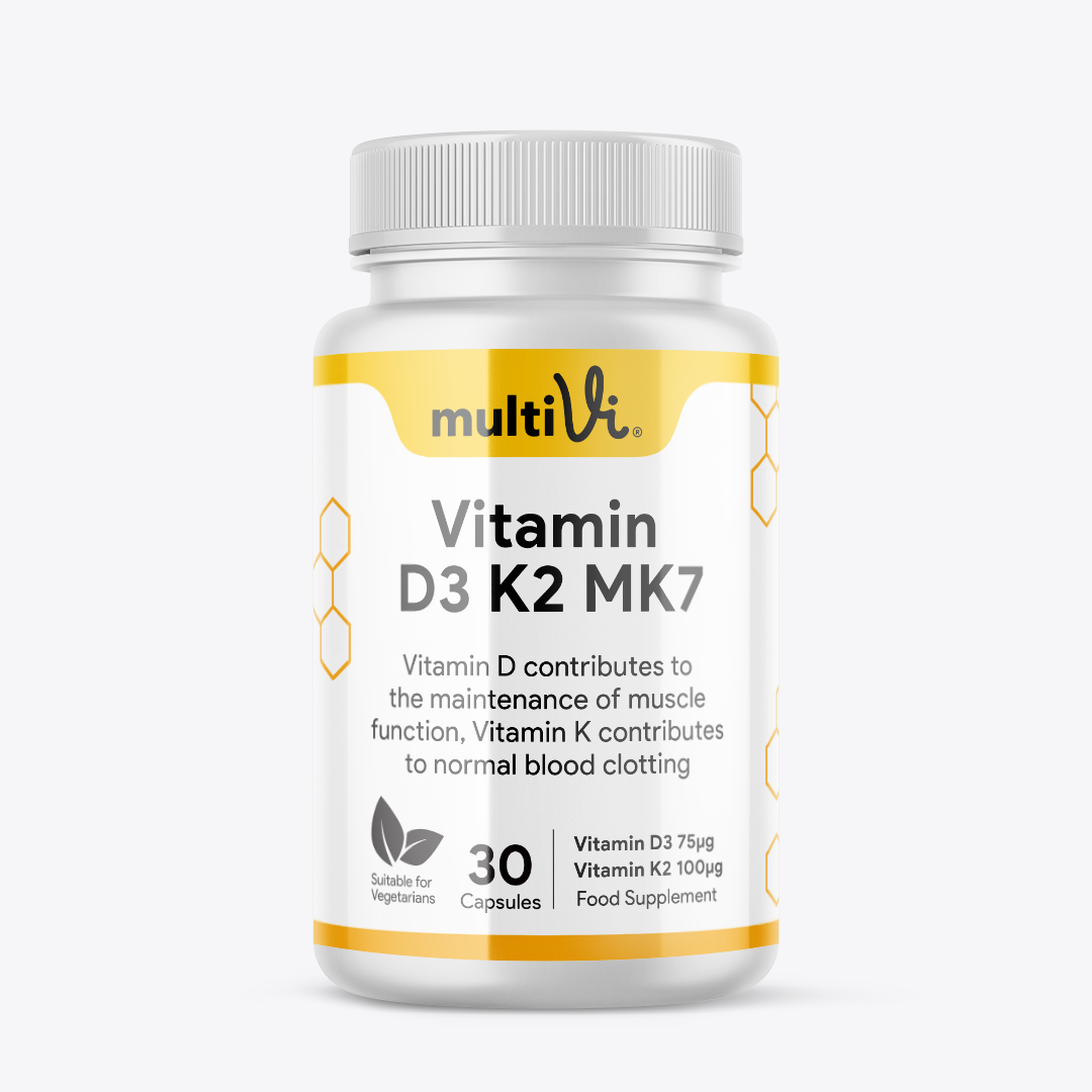 Vitamine D3 + K2 MK-7 – 3000 UI – Os, Immunité & Calcium